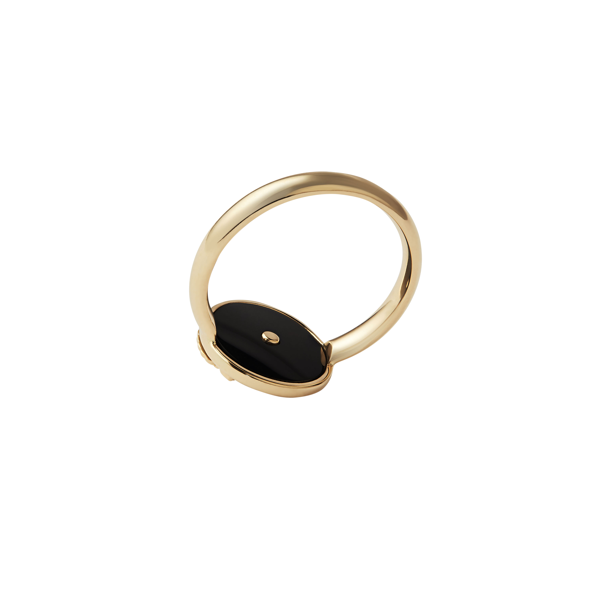 Bague Labyrinth PB en or jaune diamant et onyx 7